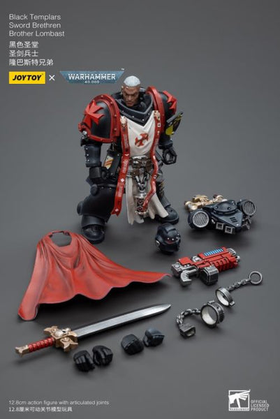 Warhammer 40K Black Templars Sword Brethren Brother Lombast 1/18 Scale Figure
