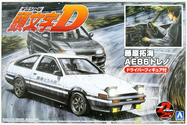 1/24 Initial D 14: Takumi Fujiwara AE86 Trueno with driver figure