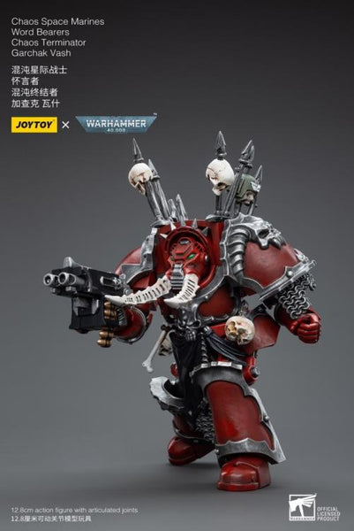 Warhammer 40k Chaos Space Marines Word Bearers Chaos Terminator Garchak Vash 1/18 Scale Figure