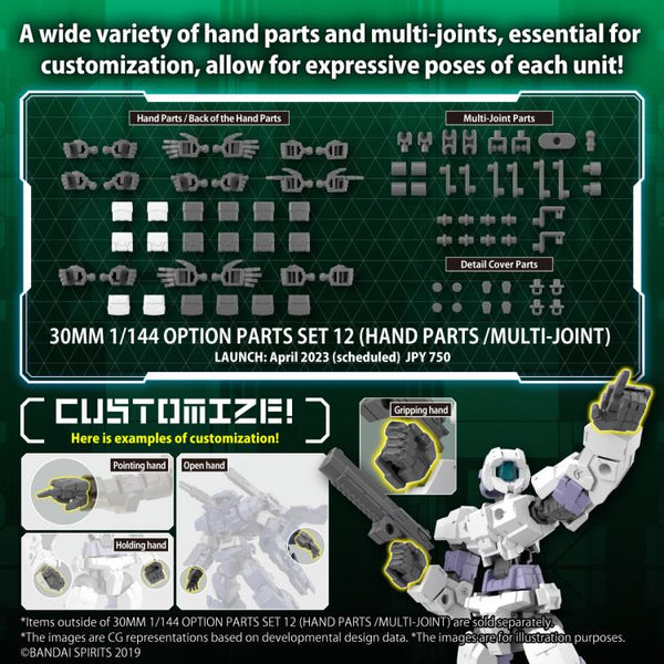30 Minute Missions #23 Option Parts Set 12 (Hand Parts/Multi-Joint) Accessory Set