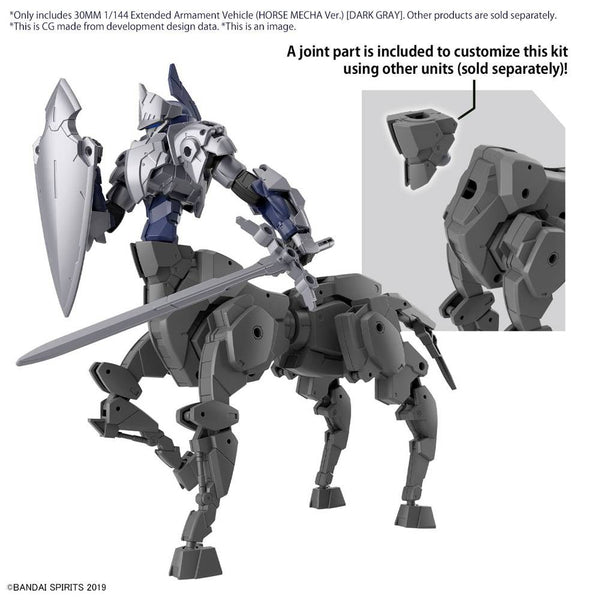 30 Minute Missions #16 EXA Vehicle (Dark Gray Horse Mecha Ver.) 1/144 Scale Model Kit
