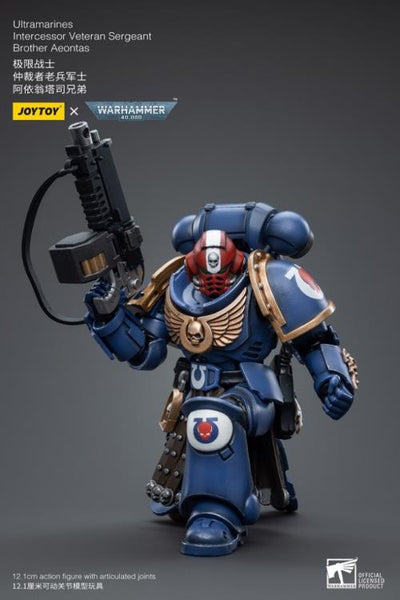 Warhammer 40k Ultramarines Intercessor Veteran Sergeant Brother Aeontas 1/18 Scale Figure