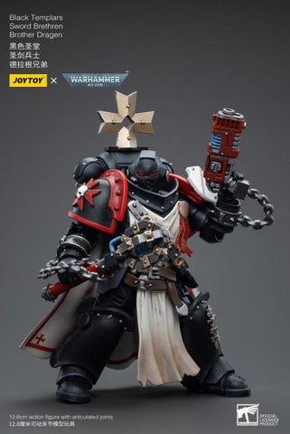 Warhammer 40K Black Templars Sword Brethren Brother Dragen 1/18 Scale Figure