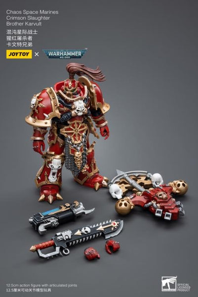 Warhammer 40K Chaos Space Marines Crimson Slaughter Brother Karvult 1/18 Scale Figure