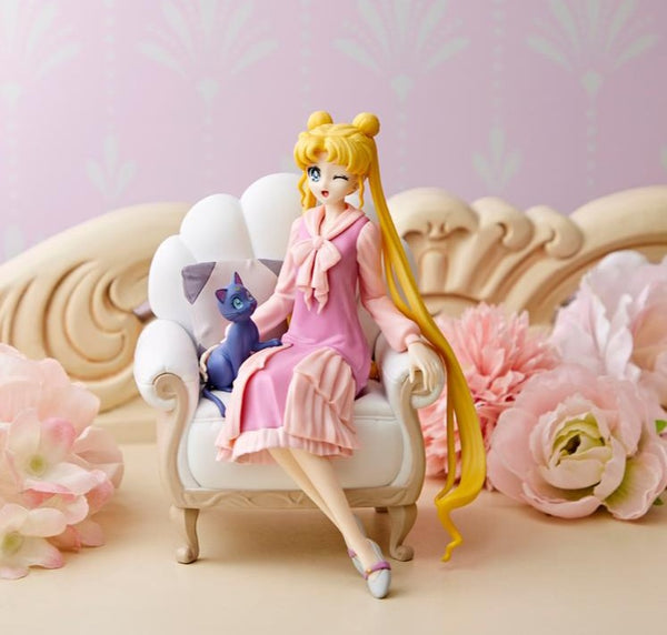 Sailor Moon Cosmos Ichibansho: Usagi & Luna (Antique Style) Figure