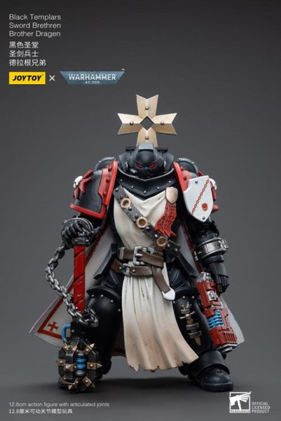 Warhammer 40K Black Templars Sword Brethren Brother Dragen 1/18 Scale Figure