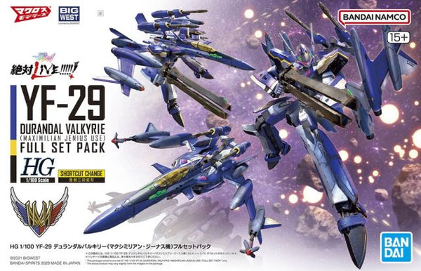 HG Macross Delta HG YF-29 Durandal Valkyrie (Maximilian Genius Machine) Full Set 1/100 Scale Model Kit