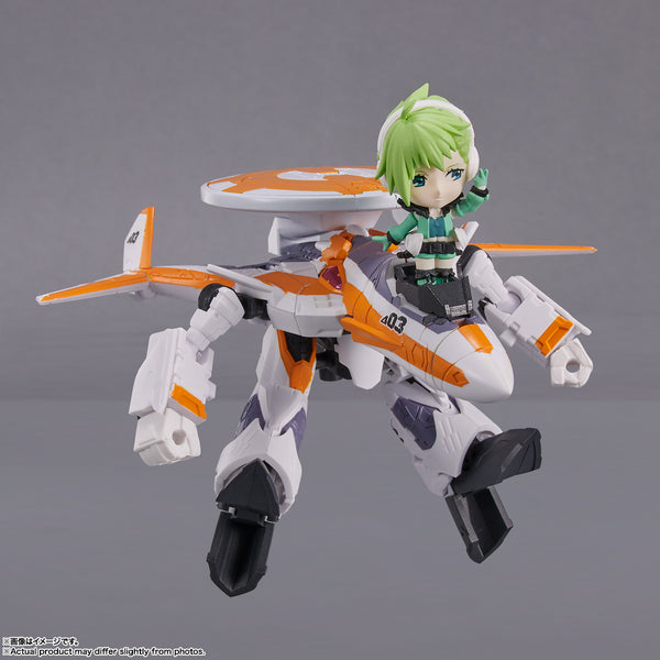 Macross Delta Tiny Session - VF-31E Siegfried (Chuck Mustang Use Ver.) & Reina Prowler Figure Set