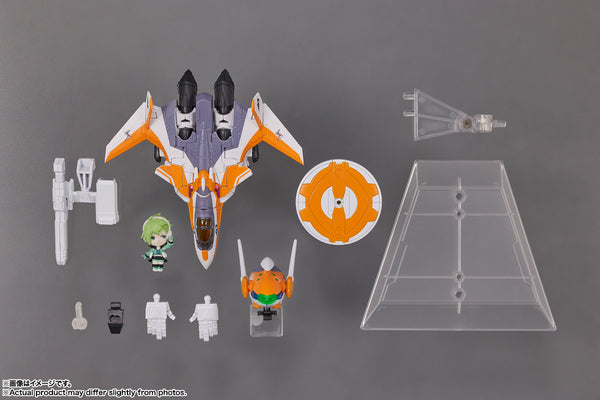 Macross Delta Tiny Session - VF-31E Siegfried (Chuck Mustang Use Ver.) & Reina Prowler Figure Set