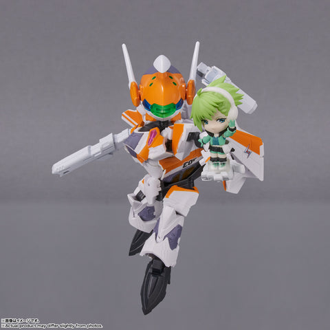 Macross Delta Tiny Session - VF-31E Siegfried (Chuck Mustang Use Ver.) & Reina Prowler Figure Set