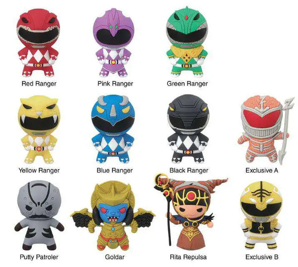 3D Figural Keyring Power Rangers Mystery Pack [1 RANDOM Figure]