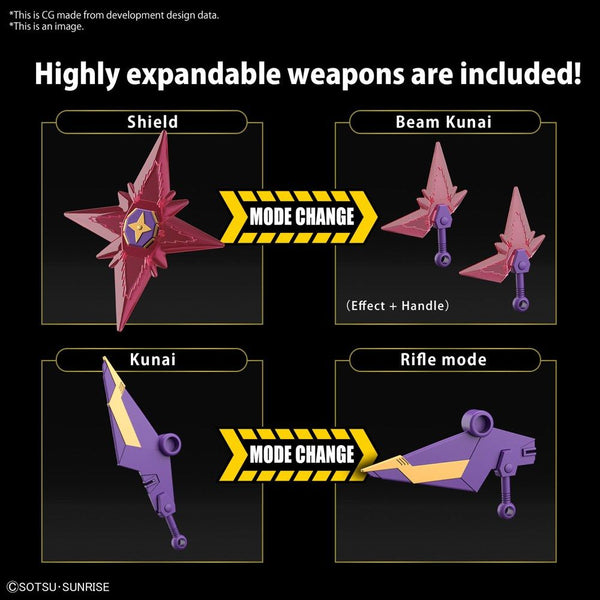 SD Gundam Cross Silhouette #003 F-Kunoichi Kai (F91 Kai)