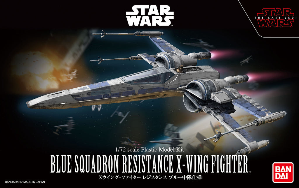 Blue Squadron Resistance X-Wing Fighter 1/72 Scale Model Kit - Main Image