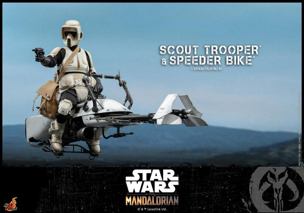 Star Wars The Mandalorian: Scout Trooper With Speeder Bike 1/6 Figure TMS017