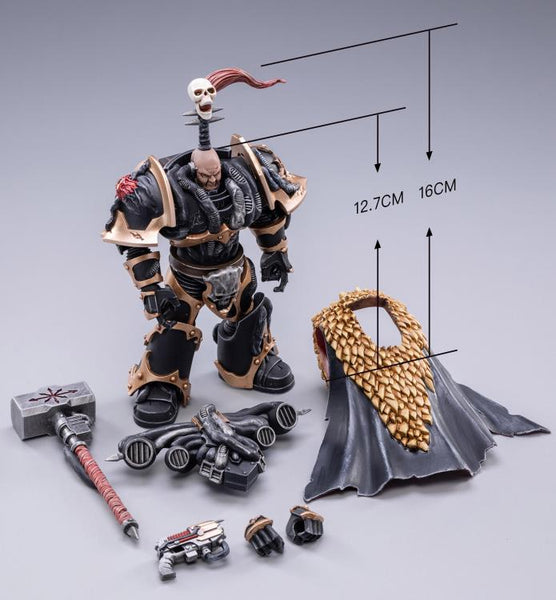 Warhammer 40K Black Legion Chaos Lord Khalos the Ravager 1/18 Scale Figure