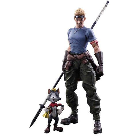 FF VII Advent Children Play Arts Kai: Cid Highwind & Cait Sith LIMITED