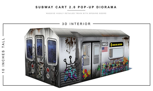 Subway Car (2.0) 1/12 Scale Pop-Up Diorama