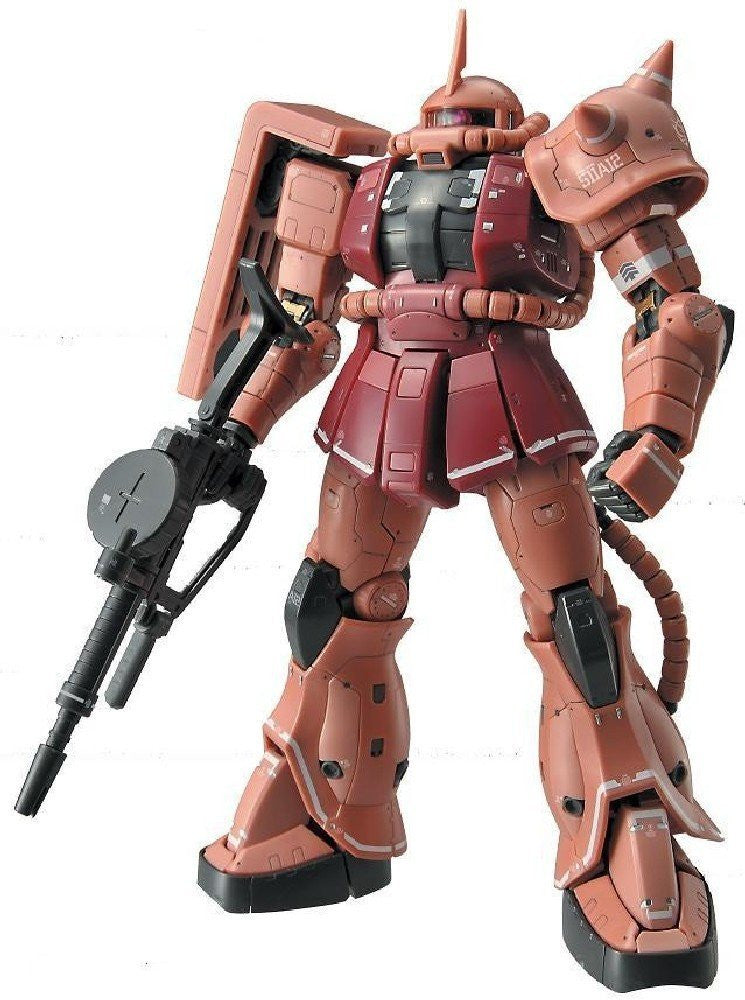 Bandai HGUC Mobile Suit Gundam MS-06R-1A Zaku II Shin Matsunaga Model Kit - 1/144 Scale, Snap-Together, No Glue Needed