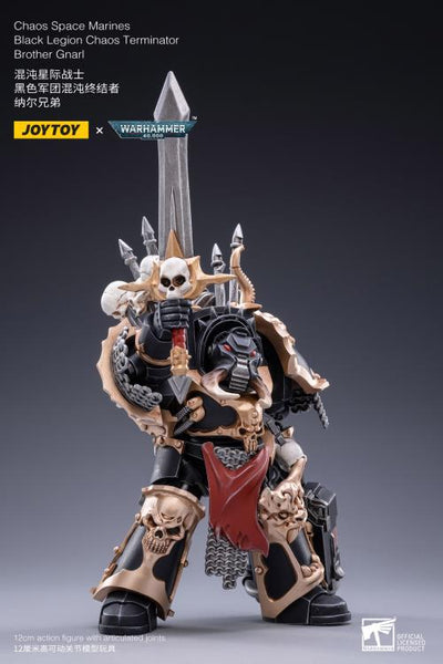 Warhammer 40K Black Legion Chaos Terminator Brother Gnarl 1/18 Scale Figure