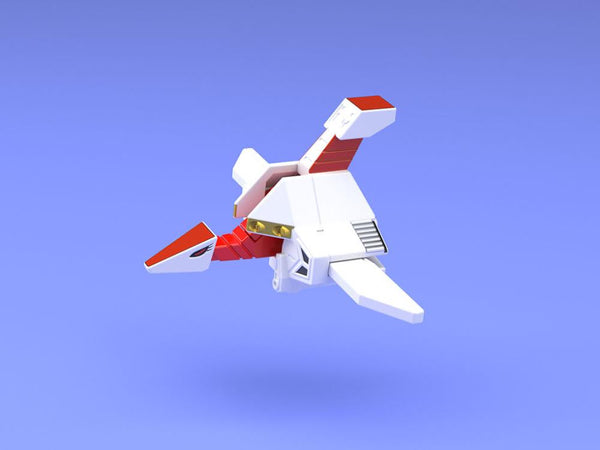 Super Mini-Pla Mighty Morphin Alien Rangers Ninja Megazord & White Ninja Falconzord Model Kit