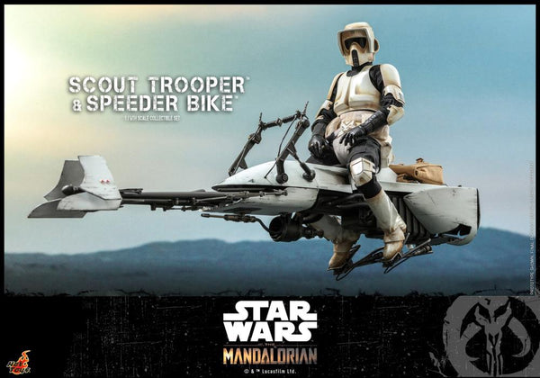 Star Wars The Mandalorian: Scout Trooper With Speeder Bike 1/6 Figure TMS017