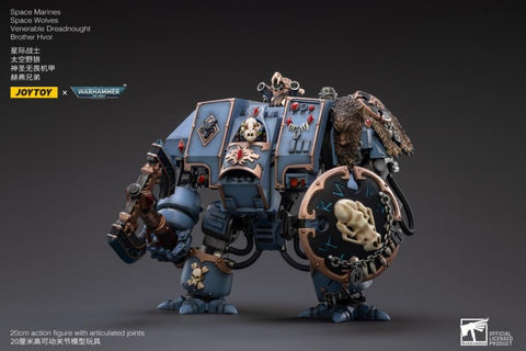 Warhammer 40K Space Marines Space Wolves Venerable Dreadnought Brother Hvor 1/18 Scale Figure