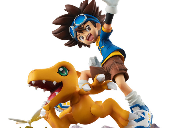 Digimon Adventure Yagami Taichi & Agumon (20th Anniversary Ver.) G.E.M. PVC Figure