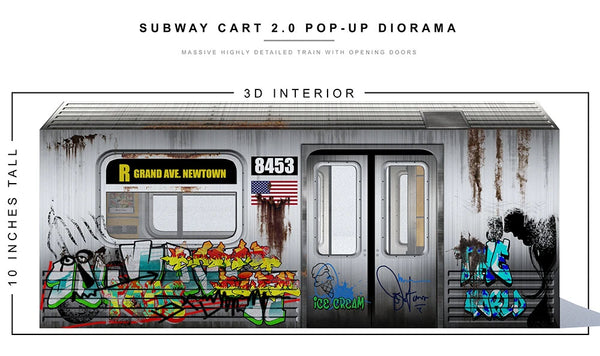 Subway Car (2.0) 1/12 Scale Pop-Up Diorama