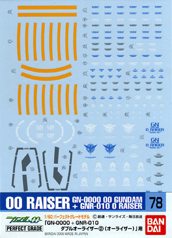 Gundam Decal 078 - PG OO Raiser B