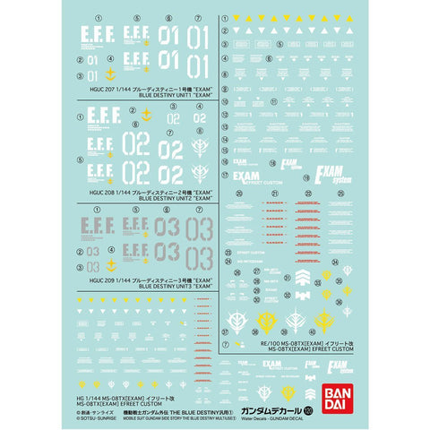 Gundam Decal 120 - Mobile Suit Gundam Side Story The Blue Destiny Multiuse 1