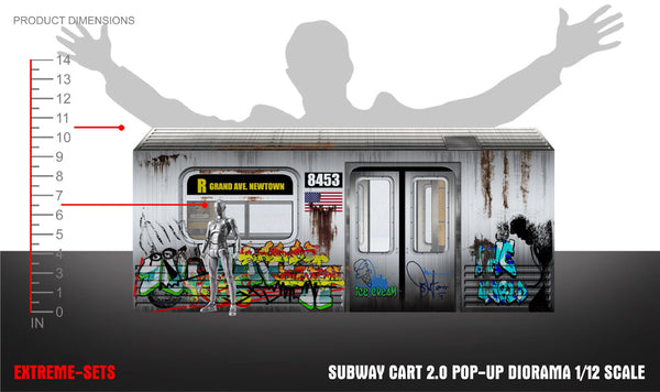 Subway Car (2.0) 1/12 Scale Pop-Up Diorama