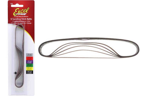 Excel 400 Grit Sanding Belts (5pc) 55683