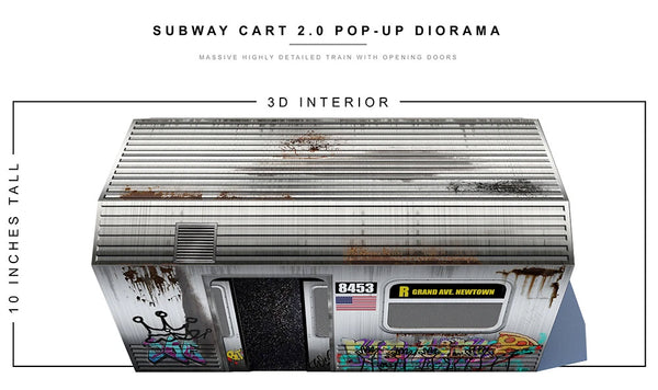 Subway Car (2.0) 1/12 Scale Pop-Up Diorama