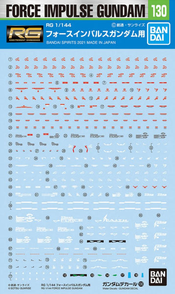 Gundam Decal 130 - RG Force Impulse Gundam