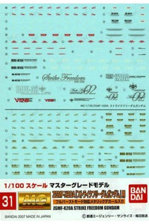 Gundam Decal 031 - ZGMF-X20A Strike Freedom Gundam