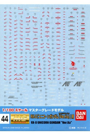 Gundam Decal 044 - RX-0 Unicorn Gundam Ver. Ka