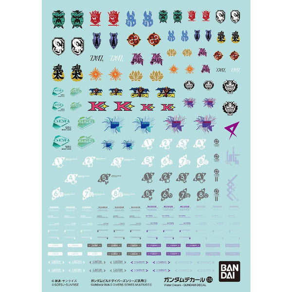 Gundam Decal 124 - Gundam Build Divers Series Multiuse 1