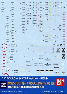 Gundam Decal 020 - MSZ-006 Zeta Gundam Ver.2.0