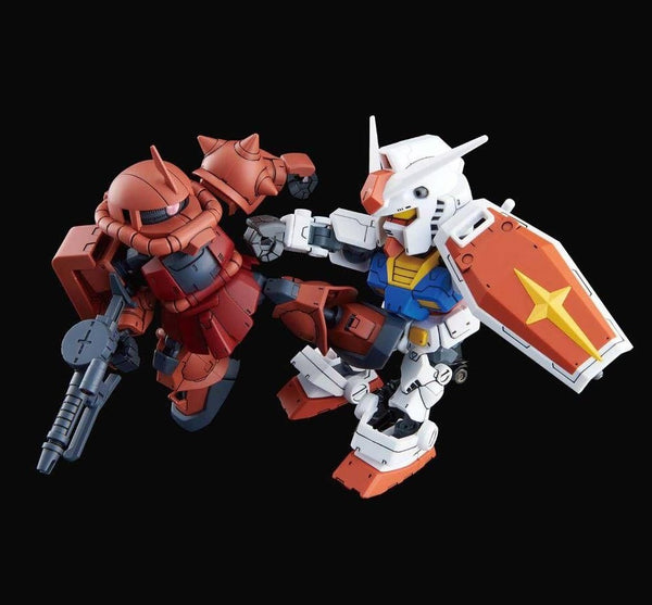 SD Gundam Cross Silhouette #018 RX-78-2 Gundam & MS-06S Zaku II