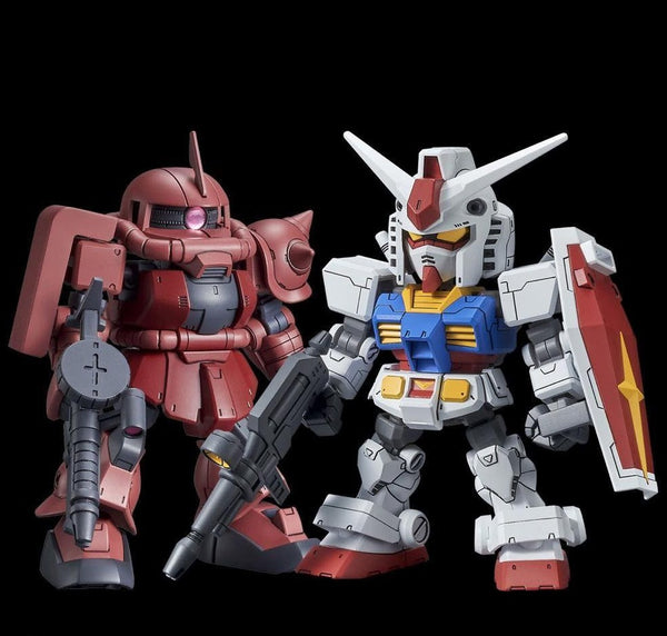 SD Gundam Cross Silhouette #018 RX-78-2 Gundam & MS-06S Zaku II