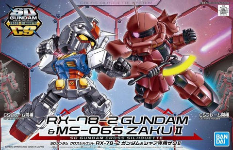 SD Gundam Cross Silhouette #018 RX-78-2 Gundam & MS-06S Zaku II